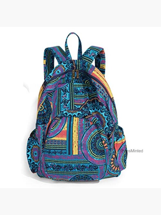 Large Capacity Canvas Foldable Travel Backpack Boho Hippie Daypack main image 5